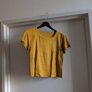 Vintage mustard yellow stiped tee shirt